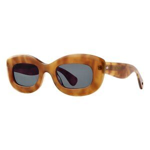 New GARRETT LEIGHT Dolores Brown Square 2139 EMT/BS Sunglasses Women